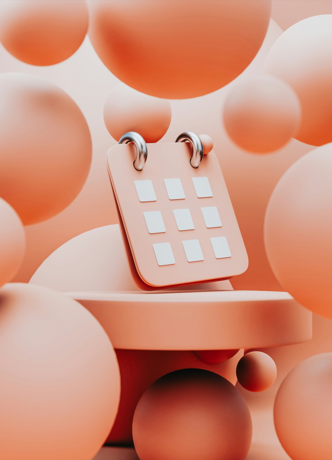 Calendar on a podium